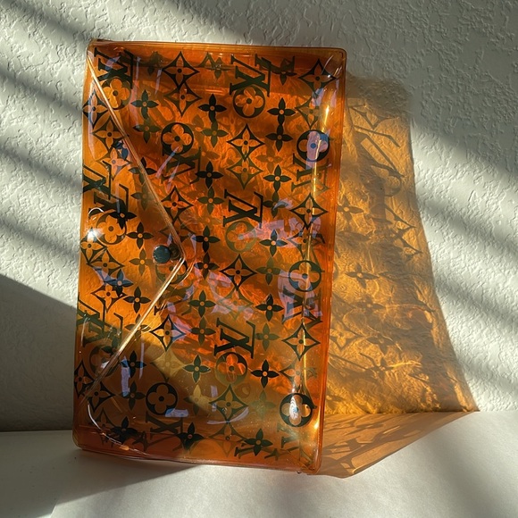 Louis Vuitton Monogram plastic Clutch bag toiletry pouch amber transparent lux - Picture 9 of 9